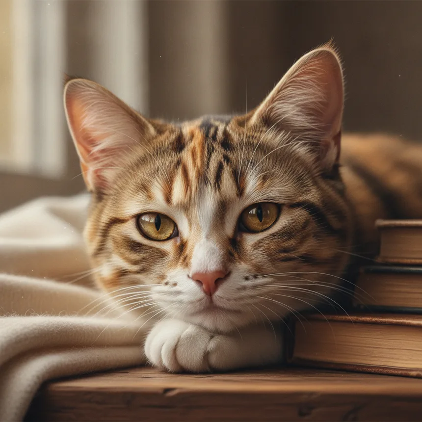 Chat au regard expressif